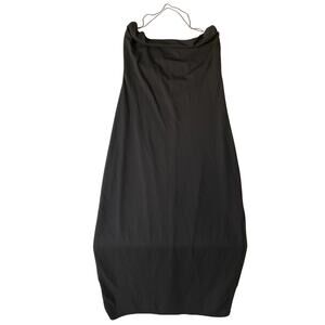 VINTAGE Express Women Long Cocktail Dress Size 1/2 Black Sleeveless Stretchy